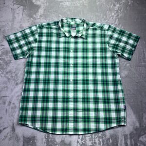 Patagonia Fezzman Shirt Organic Cotton Mens XXL Plaid Short Sleeve Button Down